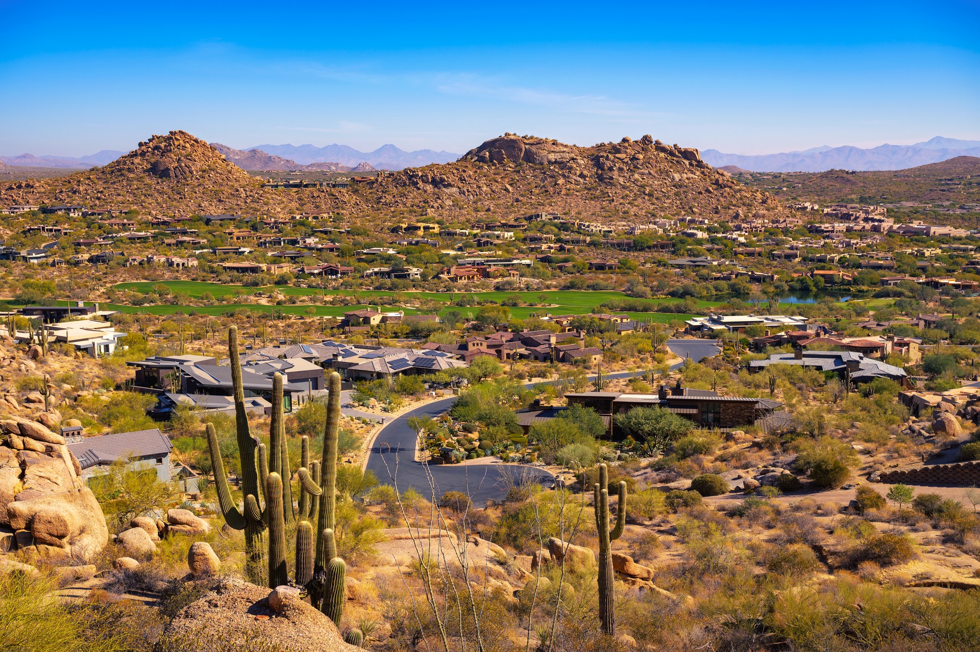 Scottsdale viewed from Pinnacle Peak trail in Arizona