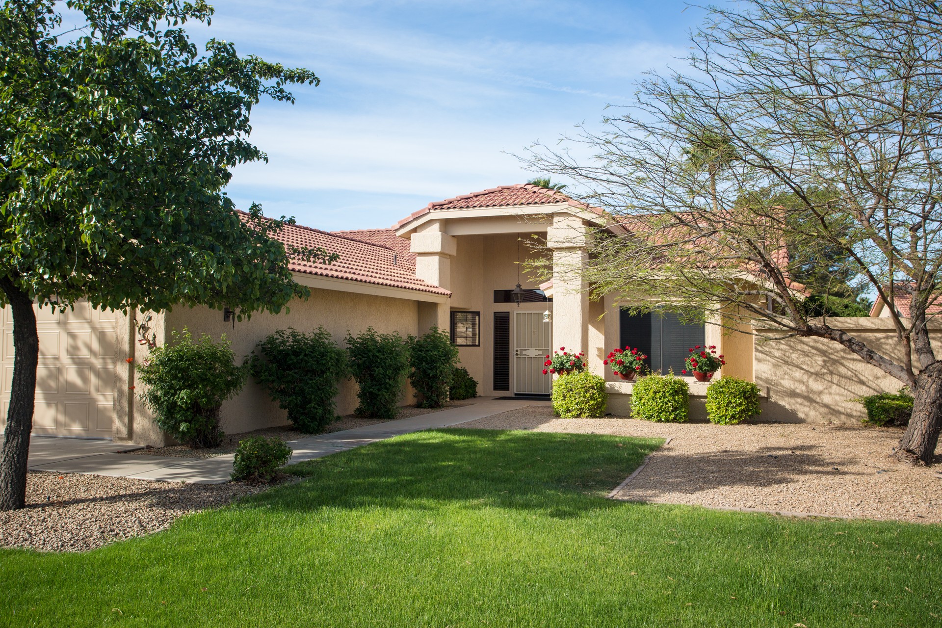 Arizona-style house design common to the region